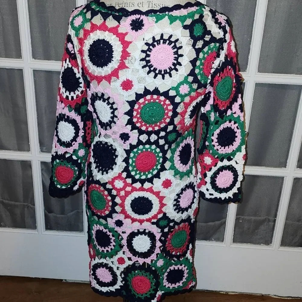 ASOS Womens Crocket Flower Sweater Dress US 2 - Picture 2 of 5